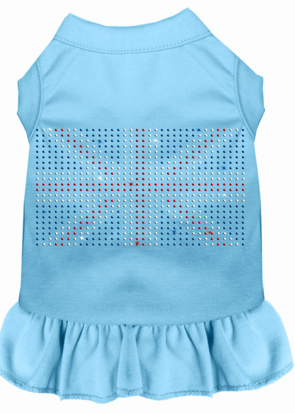 Rhinestone British Flag Dress Baby Blue Sm 57-10 SMBBL By Mirage