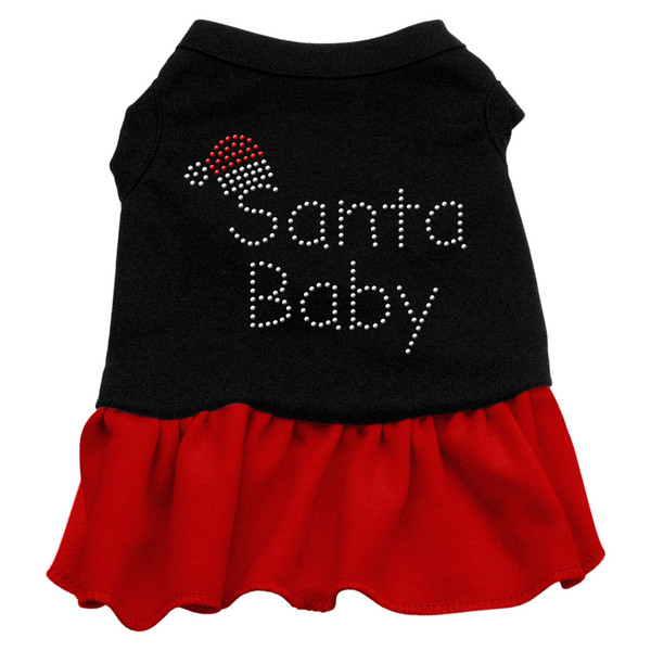 Santa Baby Rhinestone Dress Black With Red Med 58-29 MDBKRD By Mirage