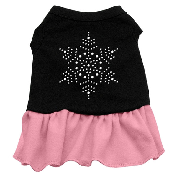 Snowflake Rhinestone Dress Black With Pink Xxxl 58-32 XXXLBKPK By Mirage