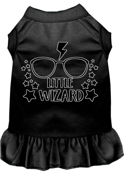 Little Wizard Screen Print Dog Dress Black 4X (22) 58-462 BK4X By Mirage
