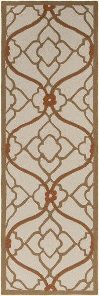 Surya Courtyard Hand Hooked Brown Rug CTY-4001 - 2'6" x 8'