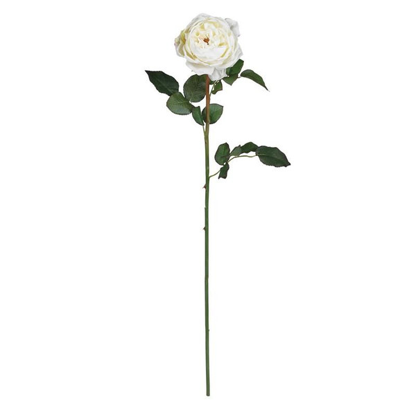 31" Large Rose Stem (Set Of 12) 2127-WH By Nearly Natural