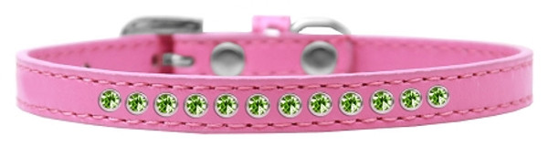 Lime Green Crystal Size 8 Bright Pink Puppy Collar 611-08 BPK-8 By Mirage