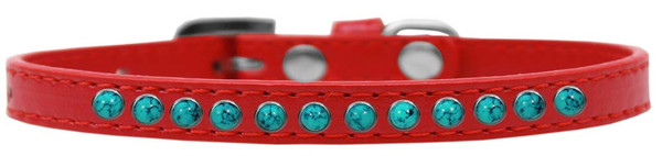 Southwest Turquoise Pearl Size 10 Red Puppy Collar 611-10 RD-10 By Mirage