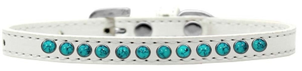 Southwest Turquoise Pearl Size 12 White Puppy Collar 611-10 WT-12 By Mirage