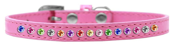 One Row Confetti Size 12 Bright Pink Puppy Collar 611-12 BPK-12 By Mirage