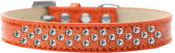 Sprinkles Ice Cream Dog Collar Clear Crystals Size 16 Orange 615-14 OR-16 By Mirage