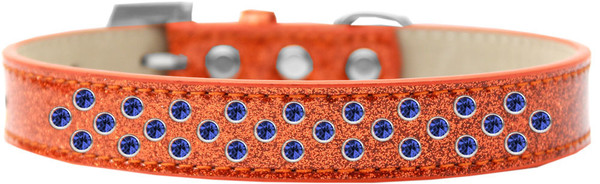 Sprinkles Ice Cream Dog Collar Blue Crystals Size 20 Orange 615-16 OR-20 By Mirage