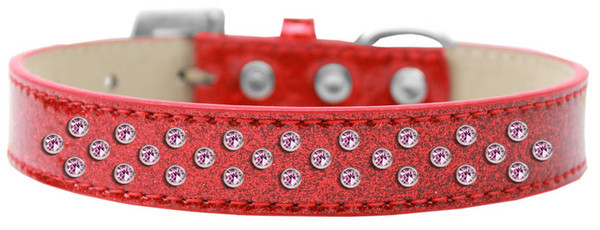 Sprinkles Ice Cream Dog Collar Light Pink Crystals Size 16 Red 615-20 RD-16 By Mirage