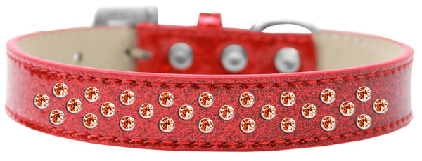 Sprinkles Ice Cream Dog Collar Orange Crystals Size 16 Red 615-21 RD-16 By Mirage