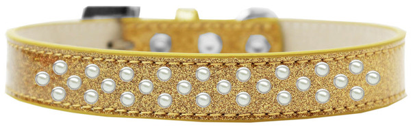 Sprinkles Ice Cream Dog Collar Pearls Size 16 Gold 615-22 GD-16 By Mirage