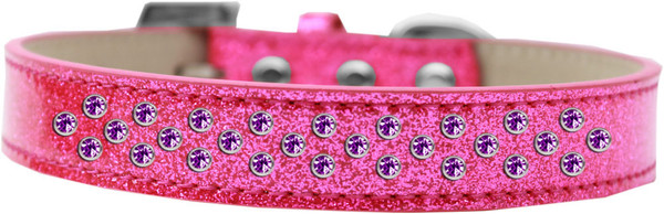 Sprinkles Ice Cream Dog Collar Purple Crystals Size 12 Pink 615-23 PK-12 By Mirage