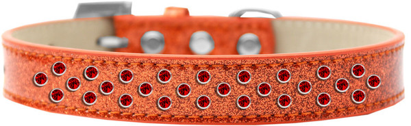 Sprinkles Ice Cream Dog Collar Red Crystals Size 14 Orange 615-24 OR-14 By Mirage