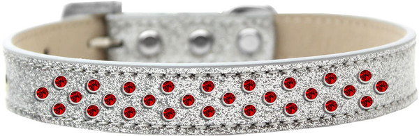 Sprinkles Ice Cream Dog Collar Red Crystals Size 20 Silver 615-24 SV-20 By Mirage