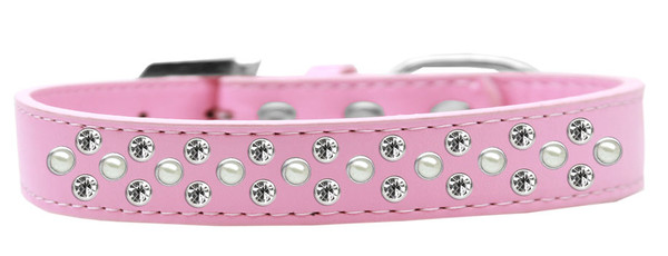 Sprinkles Dog Collar Pearl And Clear Crystals Size 18 Light Pink 616-1 LPK-18 By Mirage