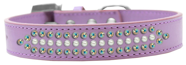 Ritz Pearl And Ab Crystal Dog Collar Lavender Size 18 620-2 18-LV By Mirage