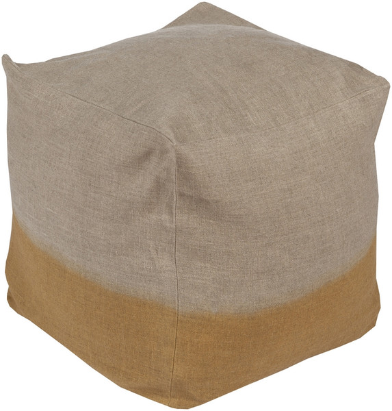 Surya Dip Dyed Cube Pouf - Neutral And Brown DDPF002-181818