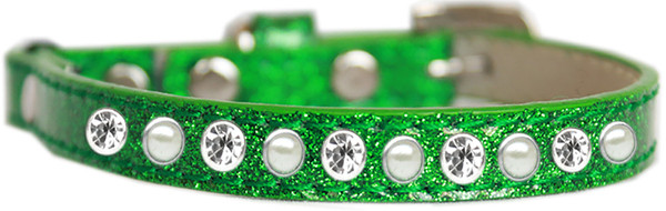 Pearl And Clear Jewel Ice Cream Cat Safety Collar Emerald Green Size 10 625-10 EG10 By Mirage