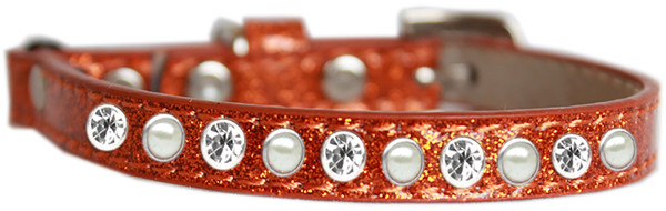 Pearl And Clear Jewel Ice Cream Cat Safety Collar Orange Size 10 625-10 OR10 By Mirage