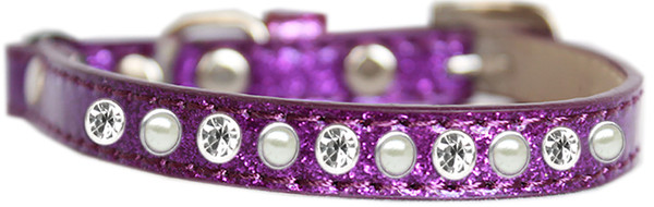Pearl And Clear Jewel Ice Cream Cat Safety Collar Purple Size 10 625-10 PR10 By Mirage