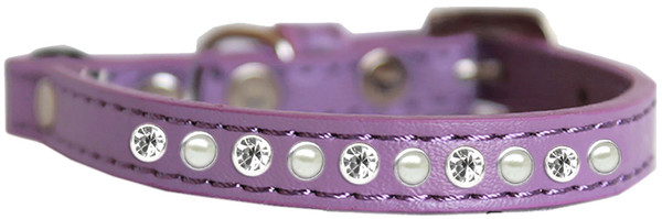 Pearl And Clear Jewel Cat Safety Collar Lavender Size 12 625-9 LV12 By Mirage
