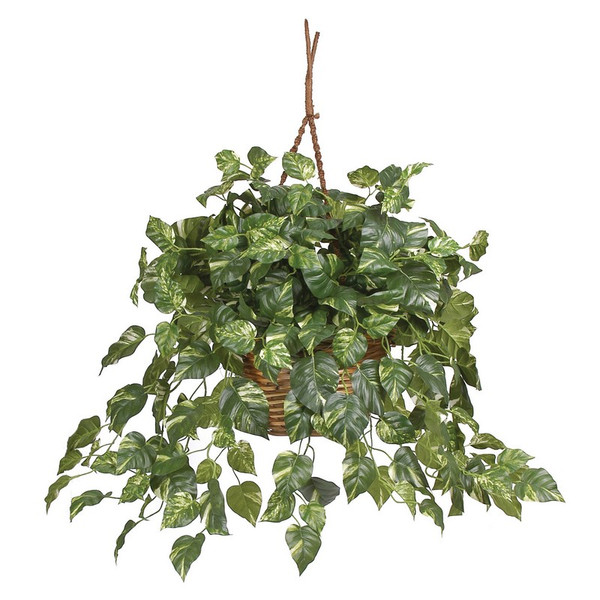 Pothos Hanging Basket Silk Plant 6517 By Nearly Natural