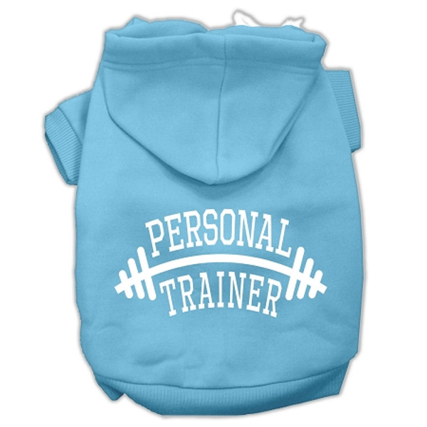 Personal Trainer Screen Print Pet Hoodies Baby Blue Size Med (12) 62-88 MDBBL By Mirage