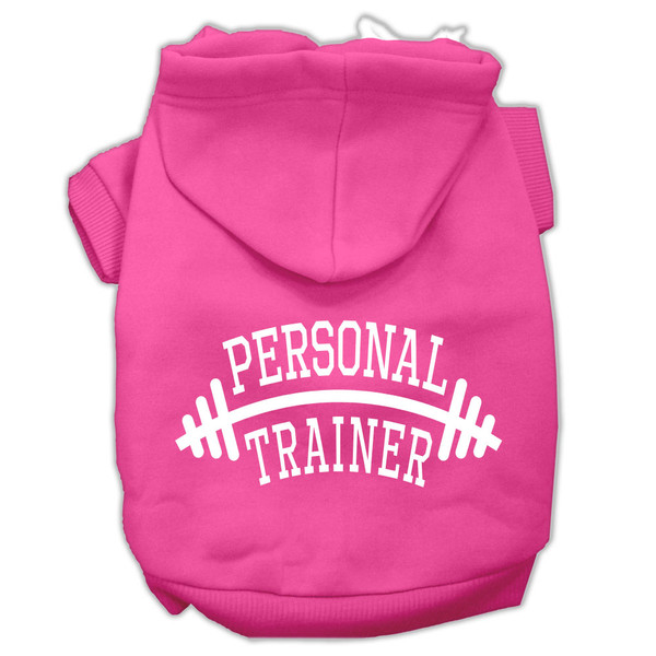 Personal Trainer Screen Print Pet Hoodies Bright Pink Size Med (12) 62-88 MDBPK By Mirage