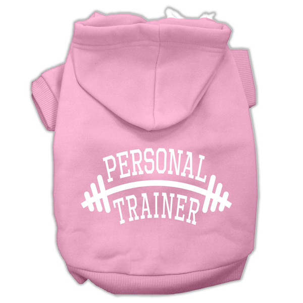 Personal Trainer Screen Print Pet Hoodies Light Pink Size Med (12) 62-88 MDLPK By Mirage