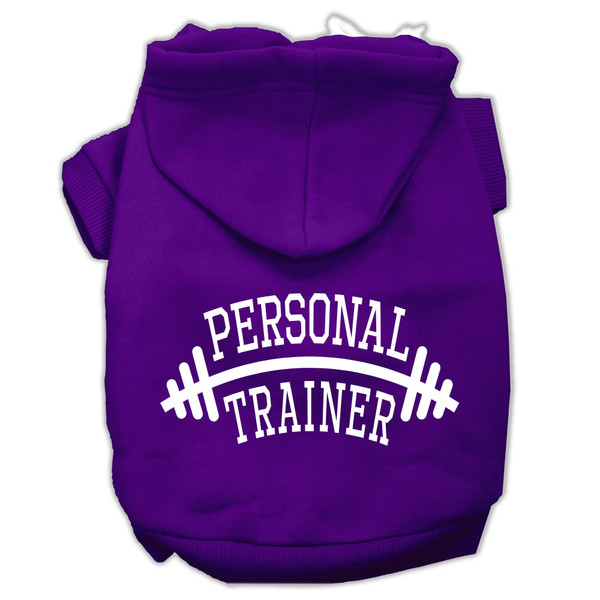 Personal Trainer Screen Print Pet Hoodies Purple Size Med (12) 62-88 MDPR By Mirage