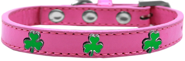 Shamrock Widget Dog Collar Bright Pink Size 18 631-21 BPK18 By Mirage