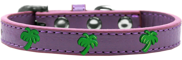 Green Palm Tree Widget Dog Collar Lavender Size 20 631-24 LV20 By Mirage