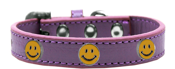 Happy Face Widget Dog Collar Lavender Size 14 631-36 LV14 By Mirage