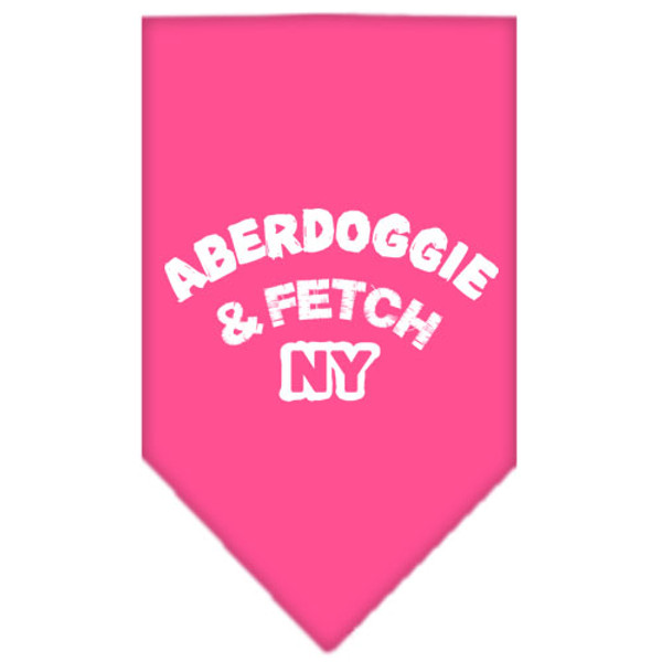 Aberdoggie Ny Screen Print Bandana Bright Pink Large 66-01 LGBPK By Mirage