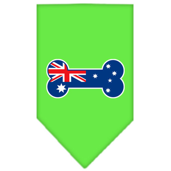 Bone Flag Australian Screen Print Bandana Lime Green Small 66-09 SMLG By Mirage