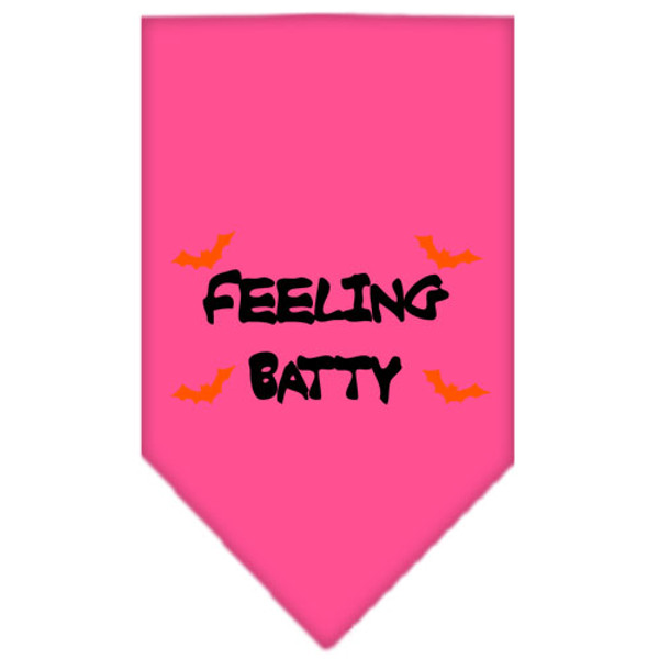 Feeling Batty Screen Print Bandana Bright Pink Small 66-13-03 SMBPK By Mirage