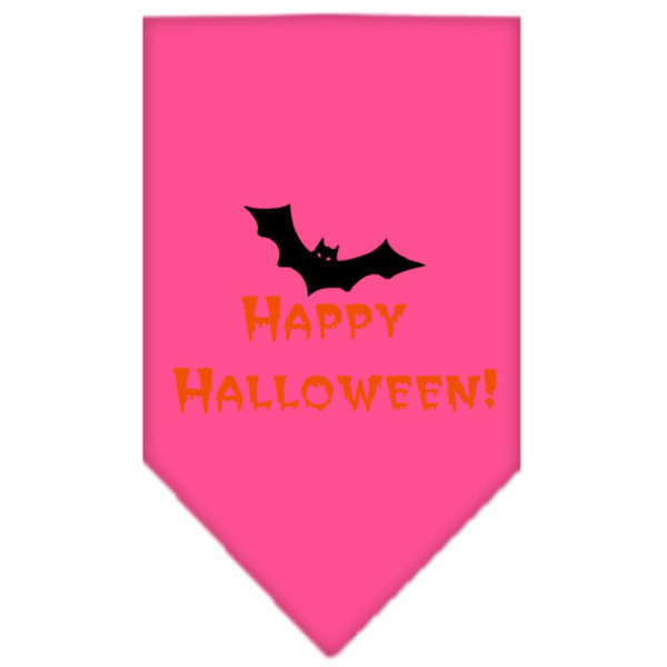 Happy Halloween Screen Print Bandana Bright Pink Large 66-13-04 LGBPK By Mirage