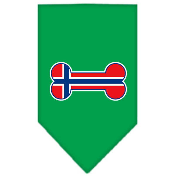Bone Flag Norway Screen Print Bandana Emerald Green Small 66-19 SMEG By Mirage