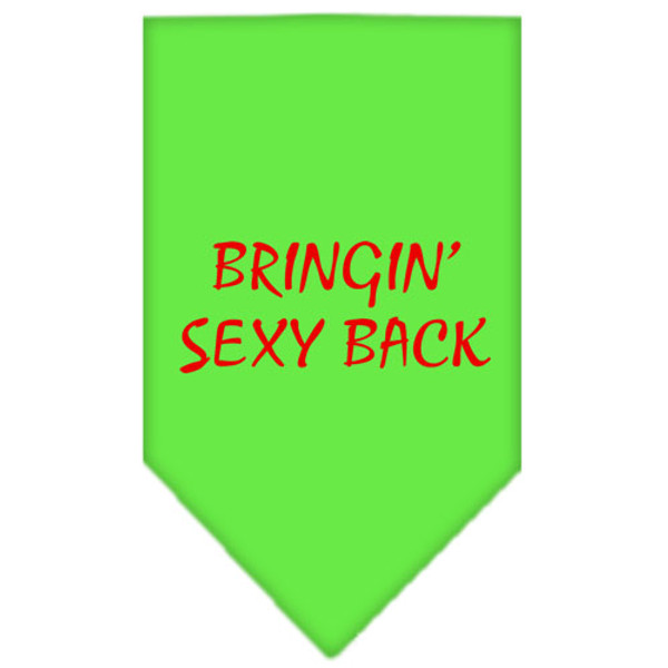 Bringin Sexy Back Screen Print Bandana Lime Green Large 66-21 LGLG By Mirage