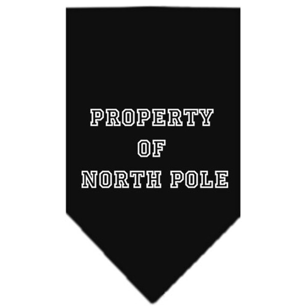 Property Of North Pole Screen Print Bandana Black Small 66-25-05 SMBK By Mirage
