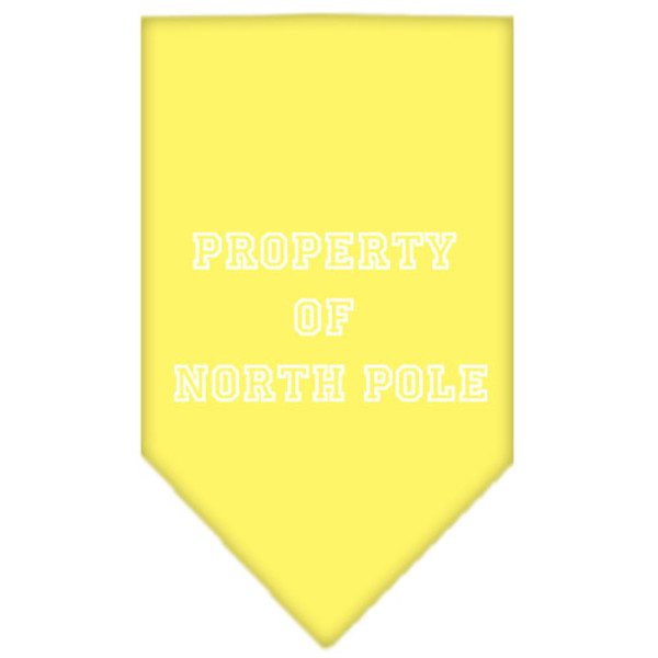 Property Of North Pole Screen Print Bandana Yellow Small 66-25-05 SMYW By Mirage