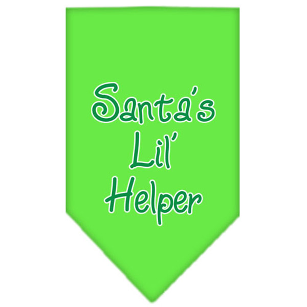 Santa Lil Helper Screen Print Bandana Lime Green Small 66-25-06 SMLG By Mirage