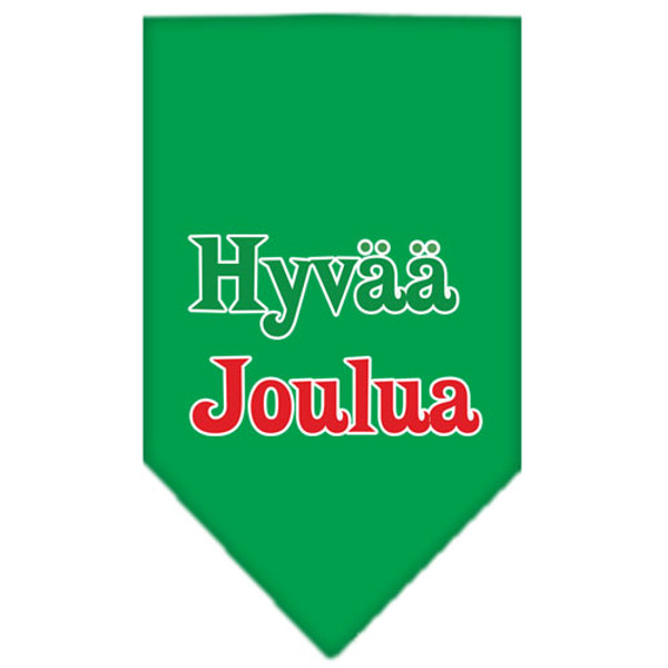 Hyvaa Joulua Screen Print Bandana Emerald Green Large 66-25-10 LGEG By Mirage