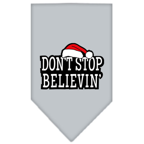 Dont Stop Believin Screen Print Bandana Grey Small 66-25-12 SMGY By Mirage