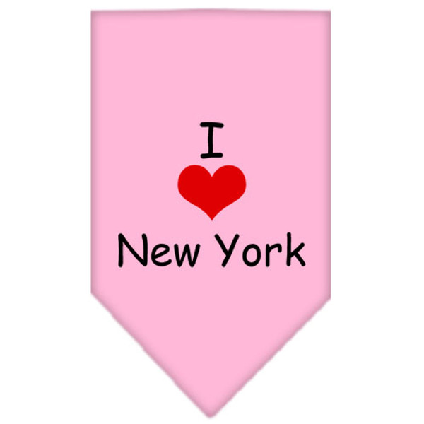 I Heart New York Screen Print Bandana Light Pink Large 66-35 LGLPK By Mirage