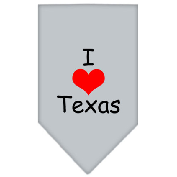 I Heart Texas Screen Print Bandana Grey Small 66-37 SMGY By Mirage