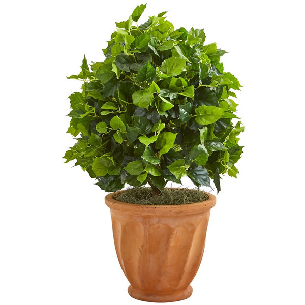 2.5' Ficus Artificial Tree In Terra Cotta Planter 9094 By Nearly Natural