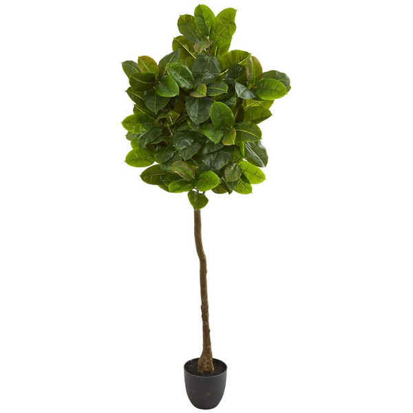6' Rubber Leaf Artificial Tree (Real Touch) 9115 By Nearly Natural
