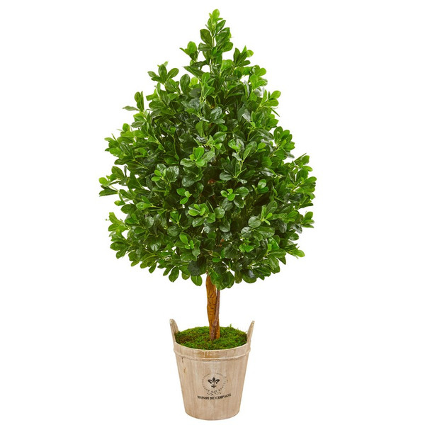 57" Evergreen Artificial Tree In Farmhouse Planter 9377 By Nearly Natural