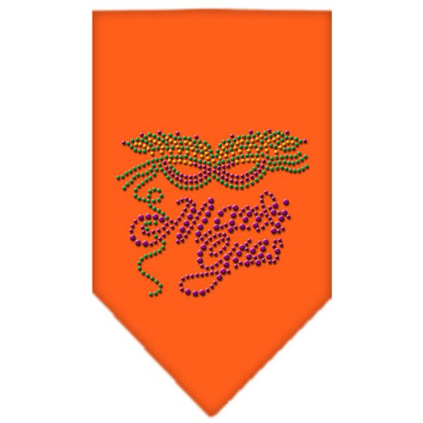 Mardi Gras Rhinestone Bandana Orange Large 67-47 LGOR By Mirage